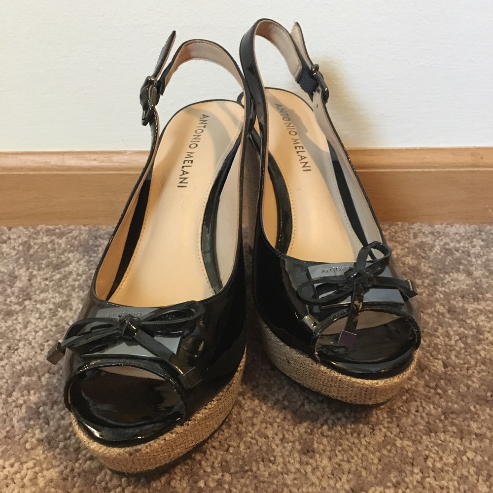 Antonio melani  black wedges